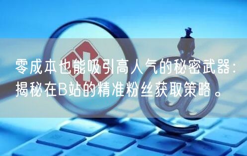 零成本也能吸引高人气的秘密武器：揭秘在B站的精准粉丝获取策略。