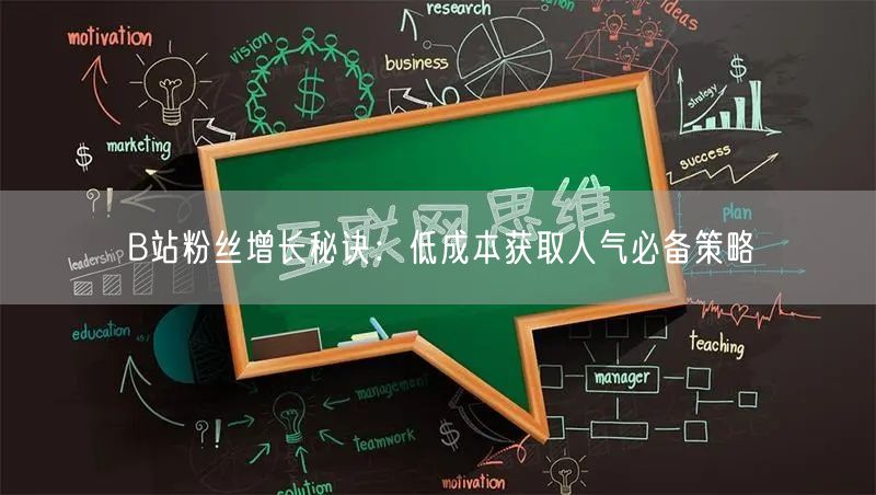 B站粉丝增长秘诀：低成本获取人气必备策略