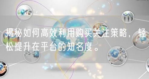 揭秘如何高效利用购买关注策略，轻松提升在平台的知名度。