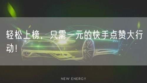 轻松上榜，只需一元的快手点赞大行动！