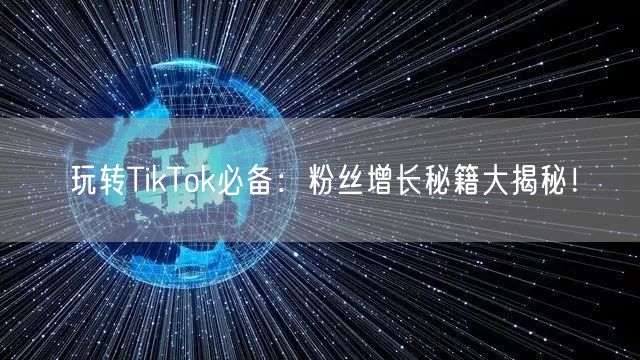 玩转TikTok必备：粉丝增长秘籍大揭秘！