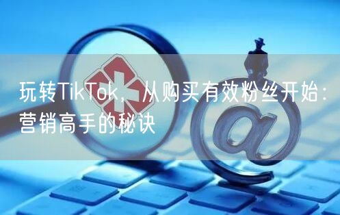 玩转TikTok，从购买有效粉丝开始：营销高手的秘诀