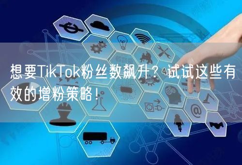 想要TikTok粉丝数飙升？试试这些有效的增粉策略！