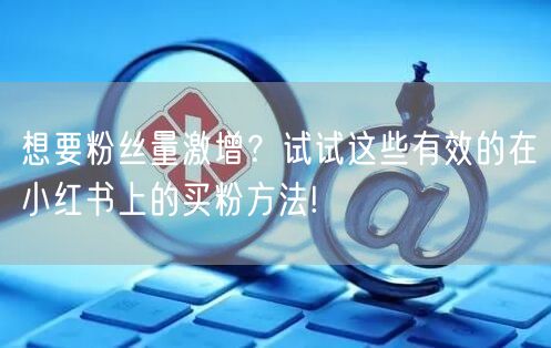 想要粉丝量激增？试试这些有效的在小红书上的买粉方法!