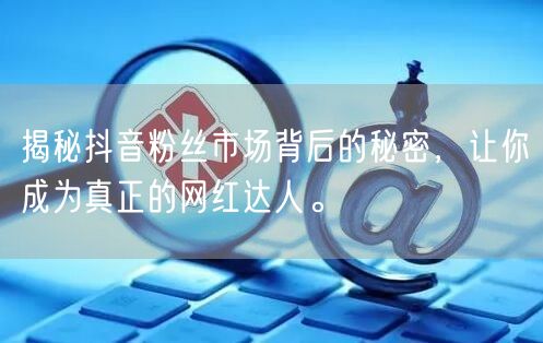 揭秘抖音粉丝市场背后的秘密，让你成为真正的网红达人。