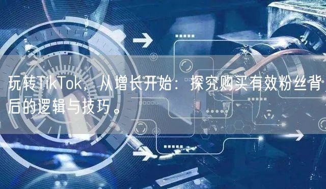 玩转TikTok，从增长开始：探究购买有效粉丝背后的逻辑与技巧。