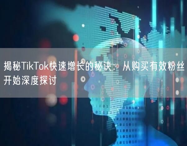 揭秘TikTok快速增长的秘诀：从购买有效粉丝开始深度探讨
