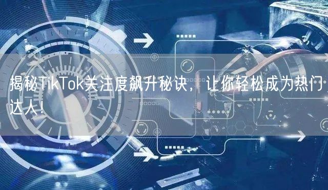 揭秘TikTok关注度飙升秘诀，让你轻松成为热门达人！