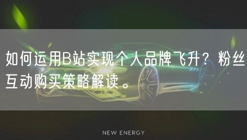 如何运用B站实现个人品牌飞升？粉丝互动购买策略解读。