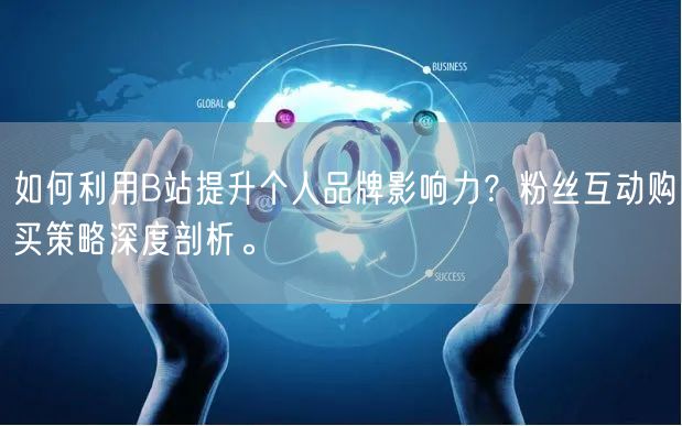 如何利用B站提升个人品牌影响力？粉丝互动购买策略深度剖析。