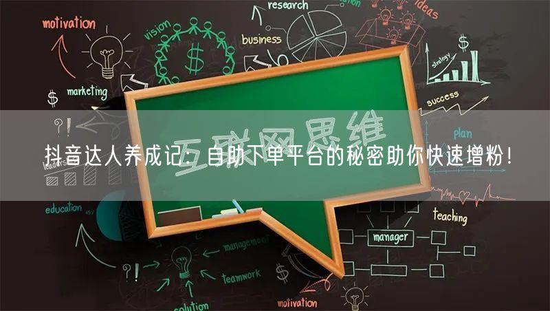 抖音达人养成记：自助下单平台的秘密助你快速增粉！