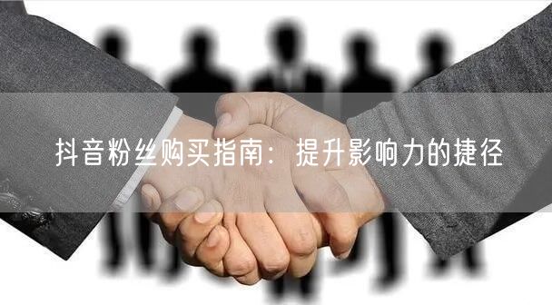 抖音粉丝购买指南：提升影响力的捷径