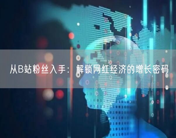 从B站粉丝入手：解锁网红经济的增长密码