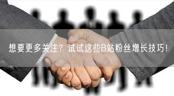 想要更多关注？试试这些B站粉丝增长技巧！