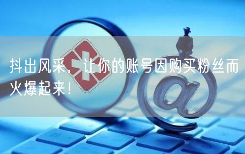 抖出风采，让你的账号因购买粉丝而火爆起来！