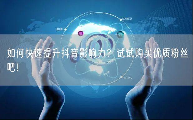如何快速提升抖音影响力？试试购买优质粉丝吧！