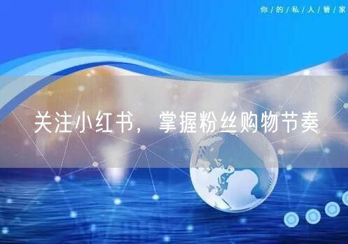 关注小红书，掌握粉丝购物节奏