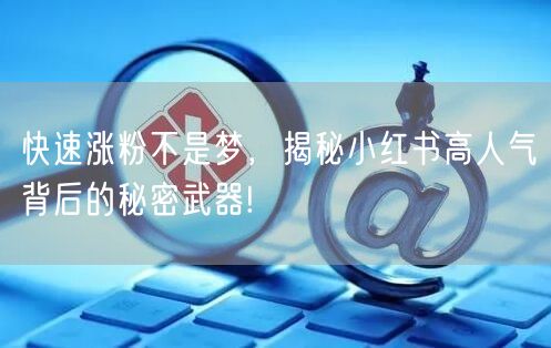 快速涨粉不是梦，揭秘小红书高人气背后的秘密武器!