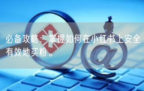 必备攻略：掌握如何在小红书上安全有效地买粉。