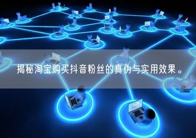 揭秘淘宝购买抖音粉丝的真伪与实用效果。