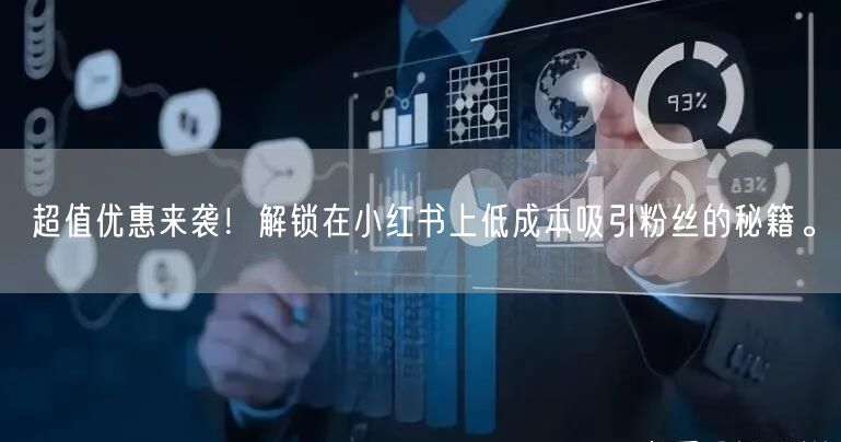 超值优惠来袭！解锁在小红书上低成本吸引粉丝的秘籍。