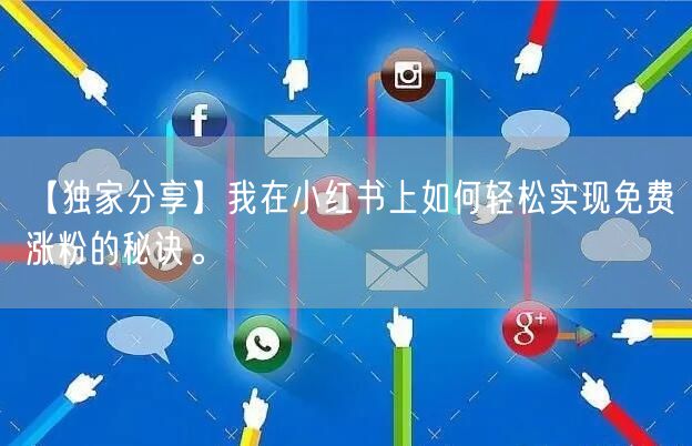 【独家分享】我在小红书上如何轻松实现免费涨粉的秘诀。