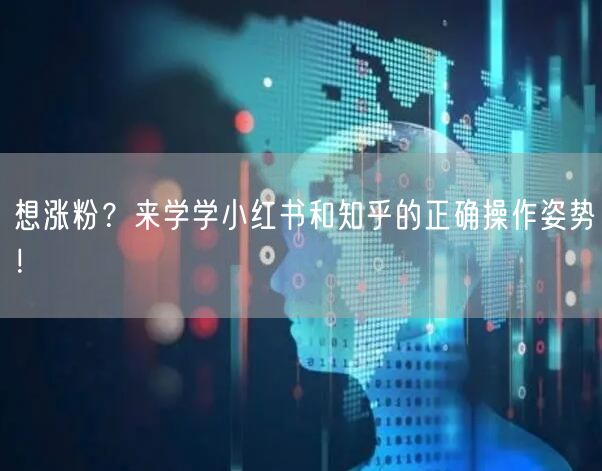 想涨粉？来学学小红书和知乎的正确操作姿势！