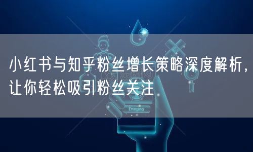 小红书与知乎粉丝增长策略深度解析，让你轻松吸引粉丝关注