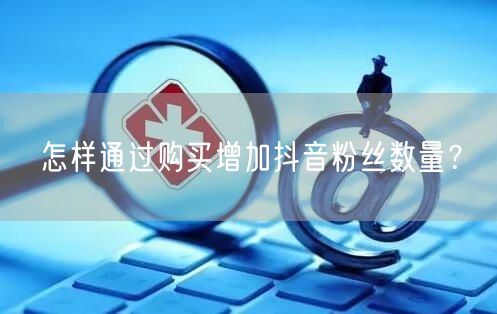 怎样通过购买增加抖音粉丝数量？